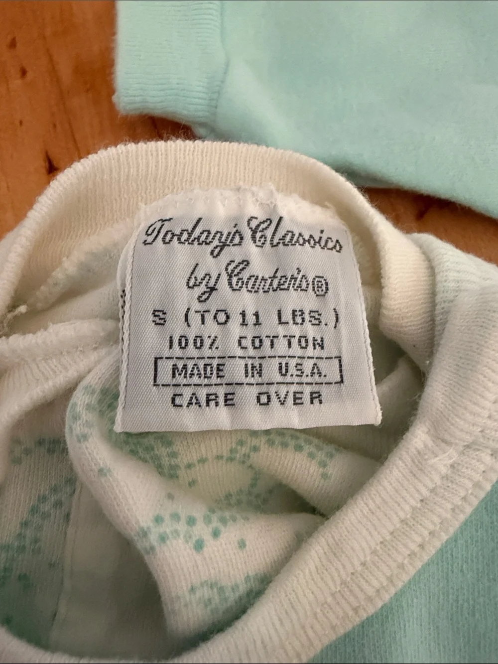 Carter's Baby Matching Mint Blue 2-Piece Set made in USA Today’s Classic COTTON